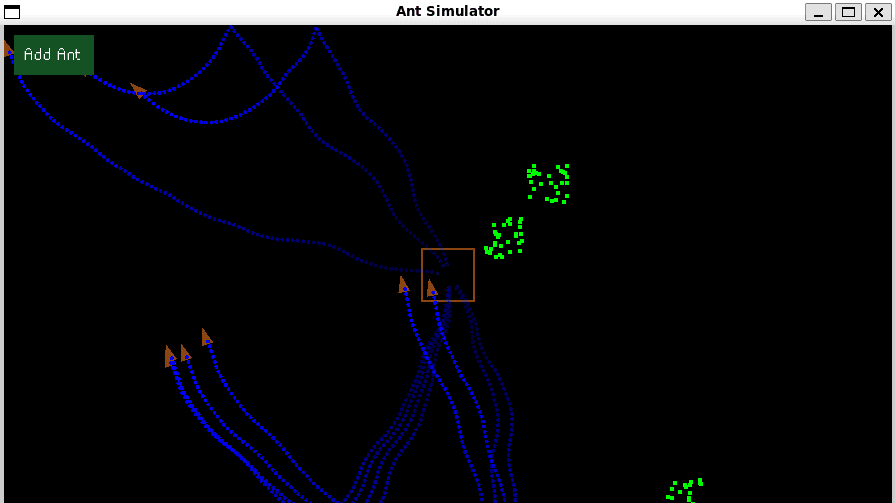 SFML Screenshot of Ant Colony